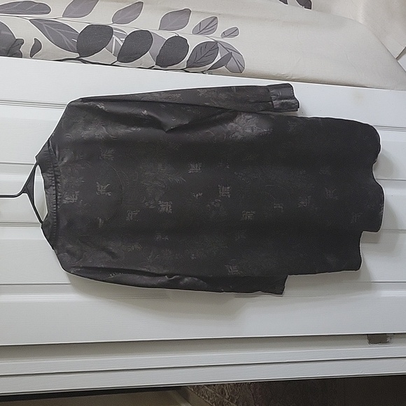 Lauren Ralph Lauren Satin Button-Down Top - Picture 5 of 5